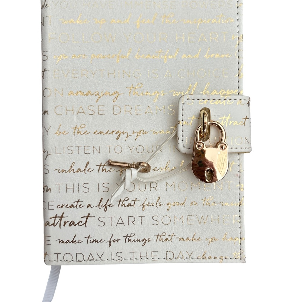 Indigo Cream Journal with Gold Accents